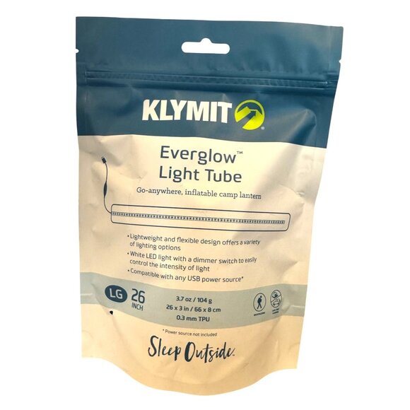 Klymit Everglow Light Tube LG 26" Inflatable Camp Lantern USB Powered Flexible L - Picture 2 of 5